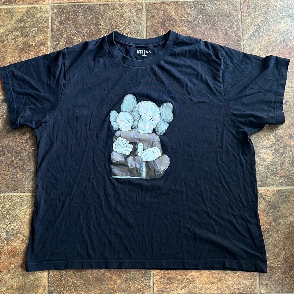 KAWS & Uniqlo Men’s Companion Black Logo T-Shirt
